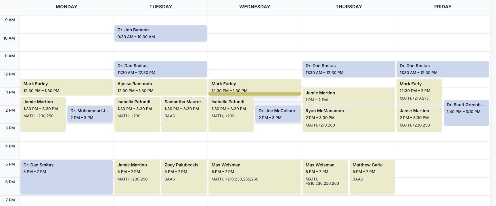 Fall2026 Schedule
