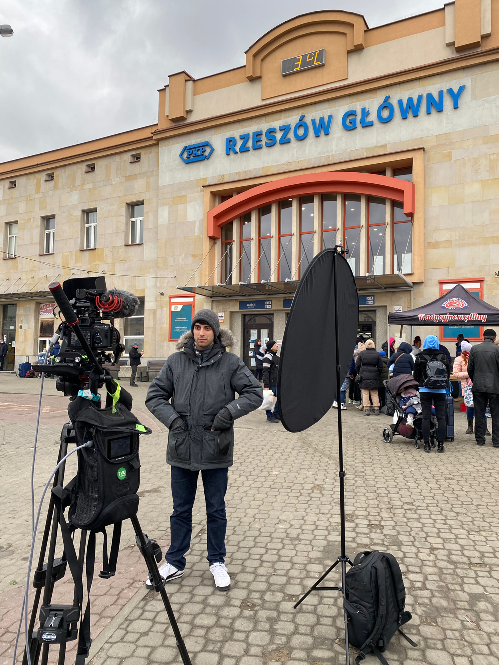 Chris working for GMA in Poland