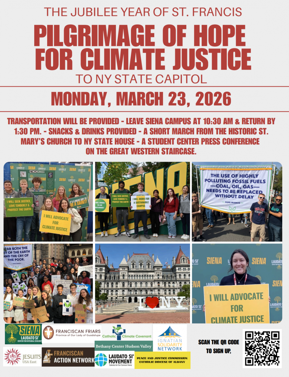 Flyer for March 23rd event with information found on webpage