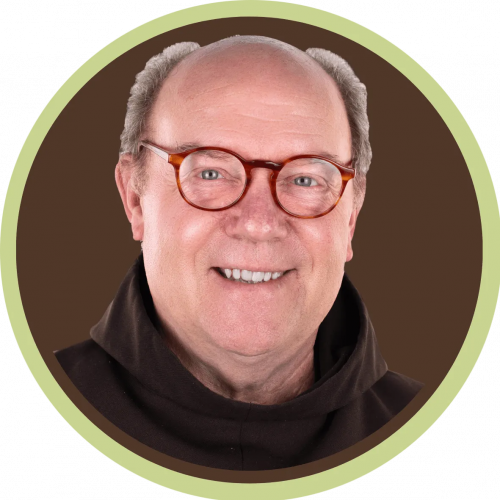Image of Brother William Short - Smiling friar with glasses