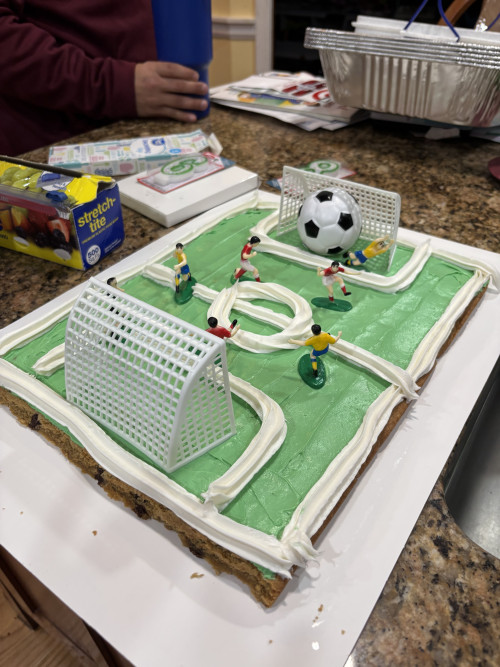 A birthday cake Sarah made