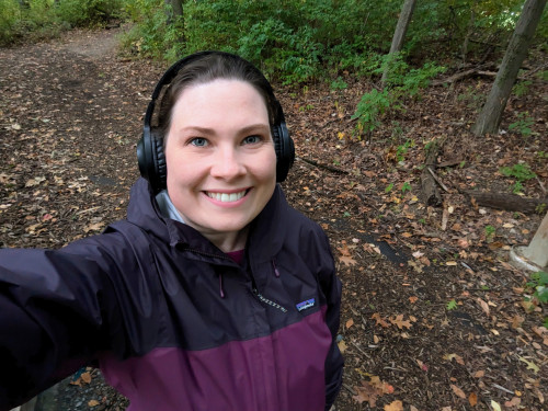 Jen Costello alone on a hike