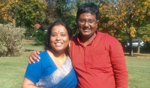 Arindam with his wife