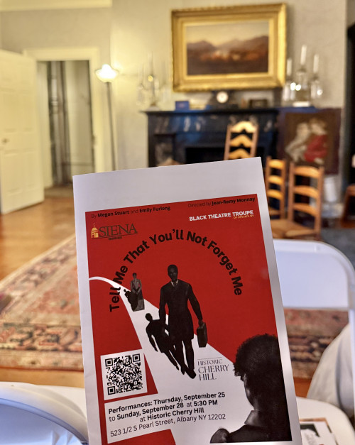 The playbill to the play Emily co-wrote