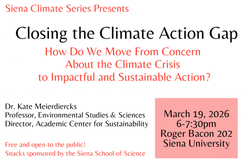 Flyer of Closing the Climate Action Gap Event with above information