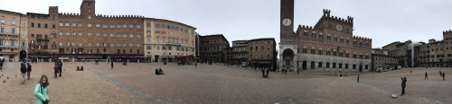 The plaza in Siena, Italy