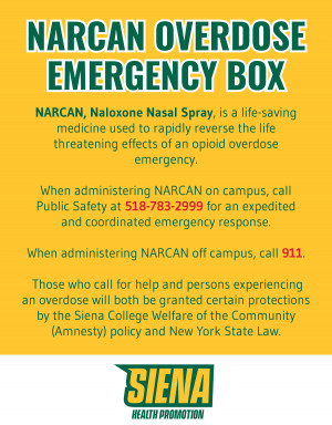 policy for using narcan on campus