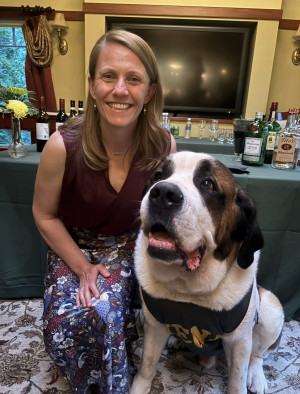 Dr. Barry with Baloo
